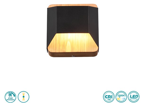 Απλίκα Trio Lighting Arino 224810132 Μαύρο Ματ