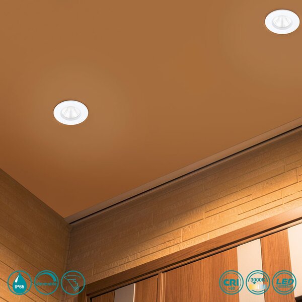 Φωτιστικό Σποτ Χωνευτό Trio Lighting Zagros 650710331 Λευκό Ματ (IP65) (ΣΕΤ 3 ΤΕΜ.)