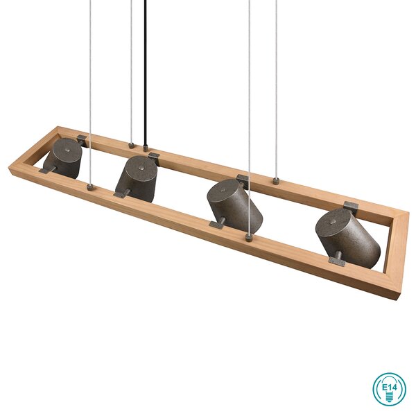 Φωτιστικό Κρεμαστό Ράγα Trio Lighting Bell 301900467 Νίκελ Αντικέ