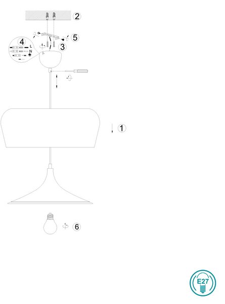 Κρεμαστό Φωτιστικό Trio Lighting Chiron 310890108 Οξυντέ-Μαύρο Ματ