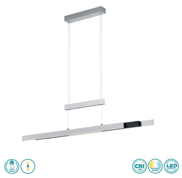 Φωτιστικό Κρεμαστό Trio Lighting Trajan 375310505 Βουρτσιστό Αλουμίνιο