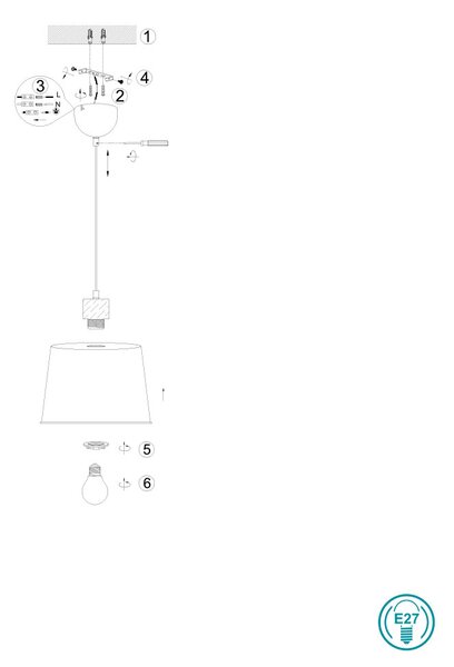 Φωτιστικό Κρεμαστό Trio Lighting Harris 312700132 Μαύρο Ματ