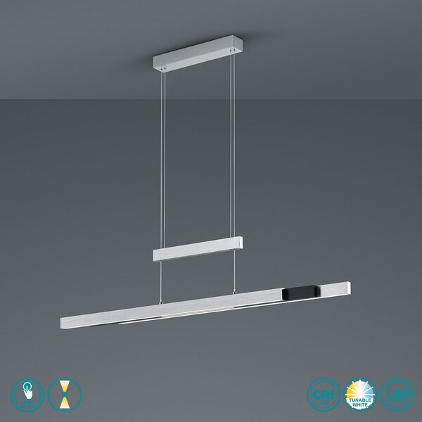 Φωτιστικό Κρεμαστό Trio Lighting Trajan 375310505 Βουρτσιστό Αλουμίνιο