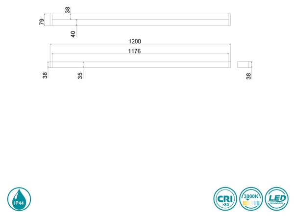 Απλίκα Μπάνιου Trio Lighting Fabio 283811206 Χρώμιο