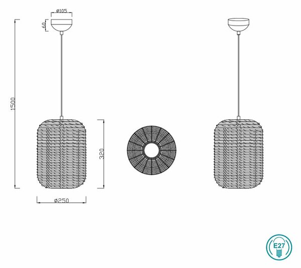 Φωτιστικό Κρεμαστό Trio Lighting Runa 303000132