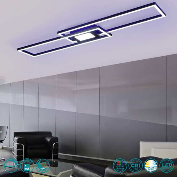 Φωτιστικό Οροφής Trio Lighting Ganado 670710532 Μαύρο Ματ