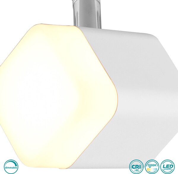 Σποτ Ράγας DUOline Trio Lighting Roubaix 78150131 Λευκό Ματ