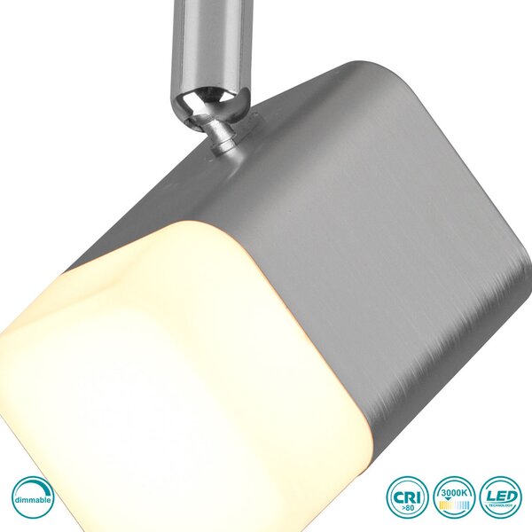 Σποτ Ράγας DUOline Trio Lighting Roubaix 78150107 Νίκελ Ματ