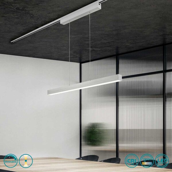 Κρεμαστό Ράγας DUOline Trio Lighting Paros 73043131 Λευκό Ματ