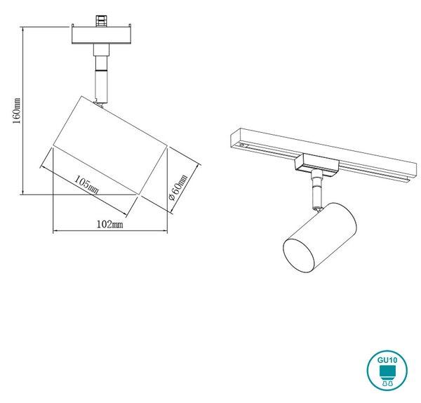 Σποτ Ράγας DUOline Trio Lighting Marley 78240131 Λευκό Ματ