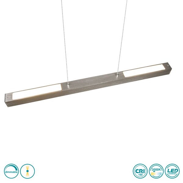 Κρεμαστό Ράγας DUOline Trio Lighting Paros 73043107 Νίκελ Ματ