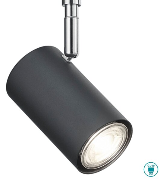 Σποτ Ράγας DUOline Trio Lighting Marley 78240132 Μαύρο Ματ