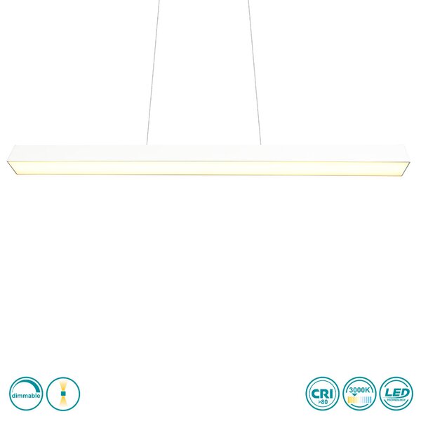 Κρεμαστό Ράγας DUOline Trio Lighting Paros 73043131 Λευκό Ματ