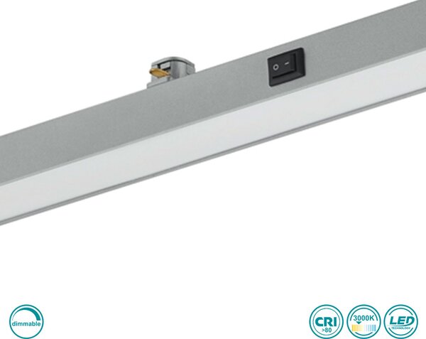 Γραμμικό Οροφής Ράγας DUOline Trio Lighting Panel 77020187 Γκρι