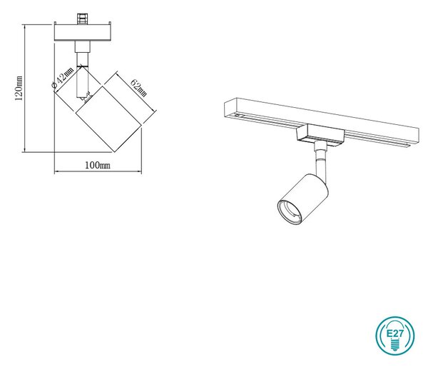 Σποτ Ράγας DUOline Trio Lighting Diallo 78010131 Λευκό Ματ