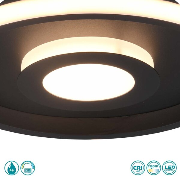 Φωτιστικό Οροφής Trio Lighting Ascari 680810332 Μαύρο Ματ