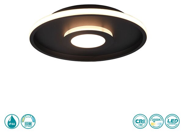 Φωτιστικό Οροφής Trio Lighting Ascari 680819332 Μαύρο Ματ