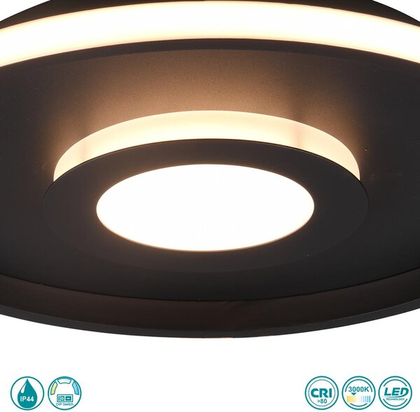 Φωτιστικό Οροφής Trio Lighting Ascari 680819332 Μαύρο Ματ