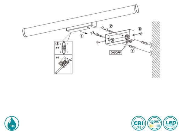 Απλίκα Μπάνιου Trio Lighting Mattimo 283270232 Μαύρο Ματ