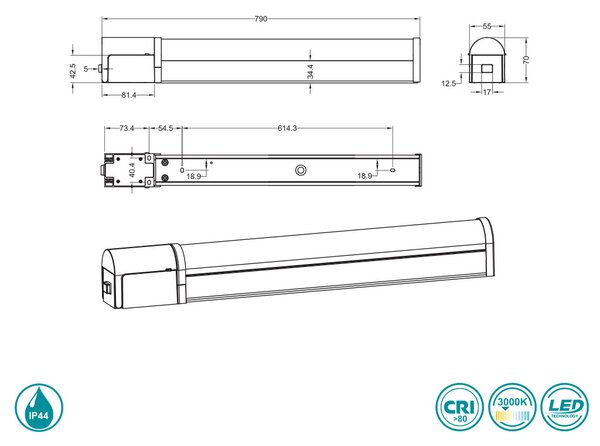 Απλίκα Μπάνιου Trio Lighting Piera 284077906 Χρώμιο