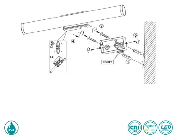 Απλίκα Μπάνιου Trio Lighting Mattimo 283270132 Μαύρο Ματ