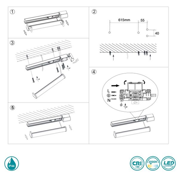 Απλίκα Μπάνιου Trio Lighting Piera 284077906 Χρώμιο