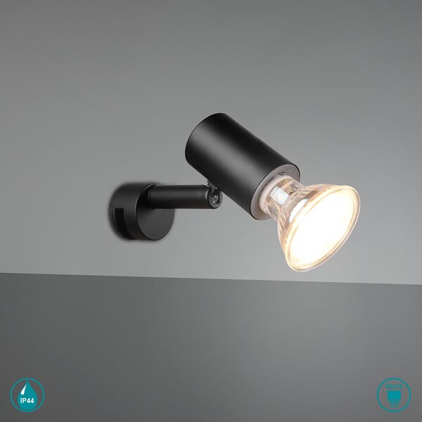 Απλίκα Μπάνιου Trio Lighting Lorenzo 283500132 Μαύρο Ματ