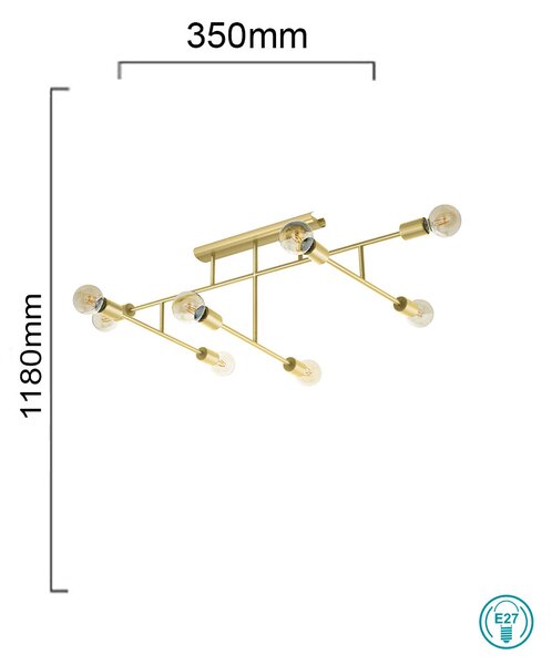 Φωτιστικό Οροφής Eglo Belsiana 1 98882 Χρυσό