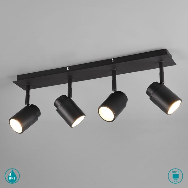 Φωτιστικό Οροφής Μπάνιου Trio Lighting Angelo 880400432 Μαύρο Ματ