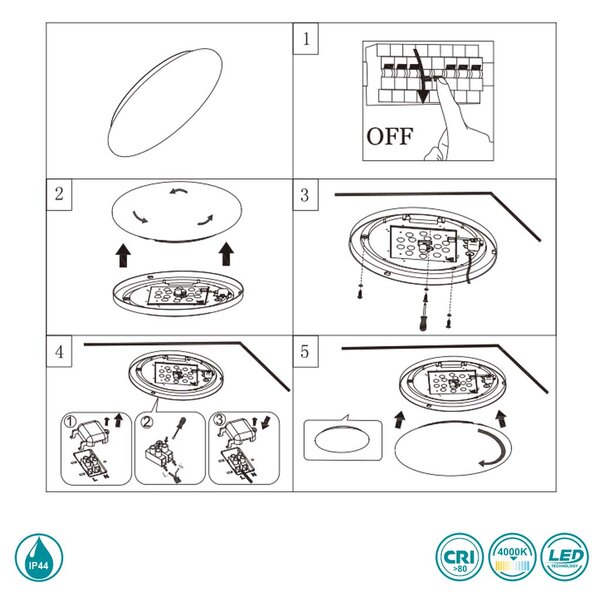 Φωτιστικό Οροφής Μπάνιου Trio Lighting Paolo 686014000