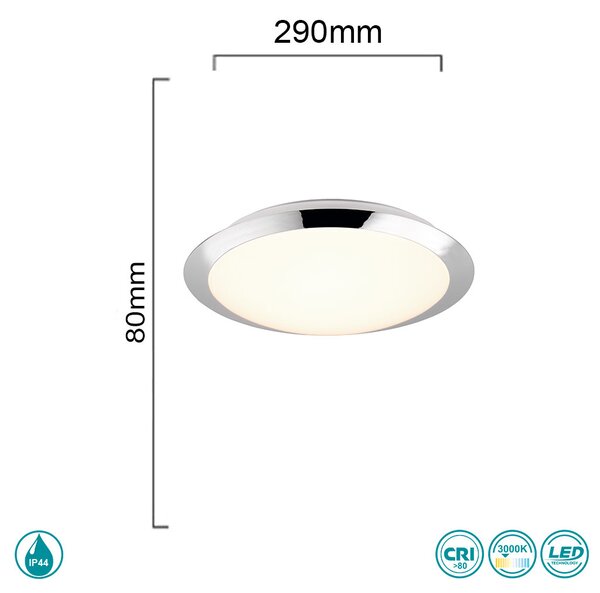 Φωτιστικό Οροφής Trio Lighting Umberto 680310106 Χρώμιο