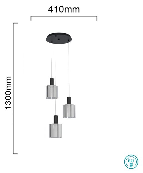 Φωτιστικό Κρεμαστό Eglo Gorosiba 98754 Μαύρο