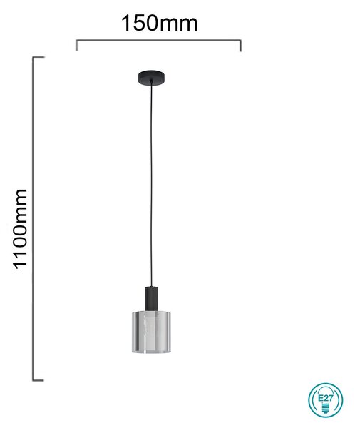 Φωτιστικό Κρεμαστό Eglo Gorosiba 98752 Μαύρο