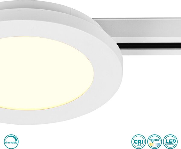 Φωτιστικό Οροφής Ράγας DUOline Trio Lighting Camillus 76921031 Λευκό Ματ