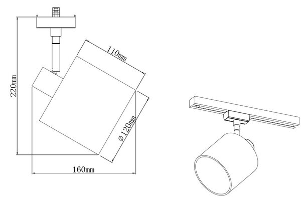 Σποτ Ράγας DUOline Trio Lighting Tommy 78330179 Μαύρο-Χρυσό