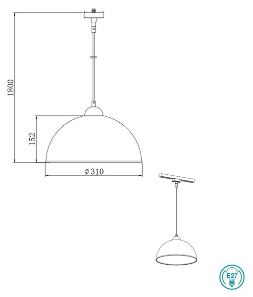 Φωτιστικό Κρεμαστό Ράγας DUOline Trio Lighting Jimmy 73120102 Μαύρο-Χρυσό