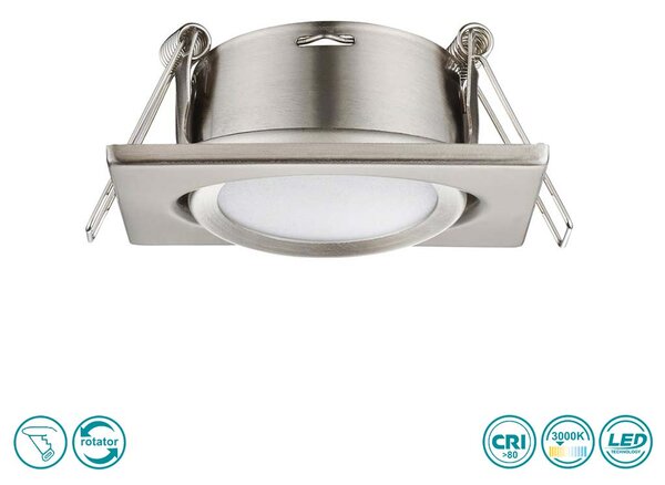 Φωτιστικό Σποτ Χωνευτό Κινητό Trio Lighting Rila 650210107 Νίκελ Ματ