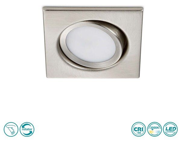 Φωτιστικό Σποτ Χωνευτό Κινητό Trio Lighting Rila 650210107 Νίκελ Ματ