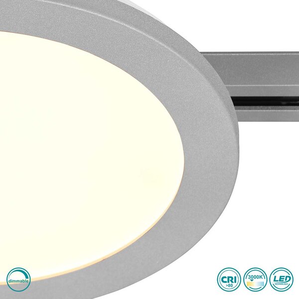 Φωτιστικό Οροφής Ράγας DUOline Trio Lighting Camillus 76921587 Γκρι