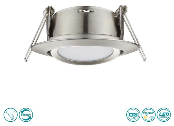 Φωτιστικό Σποτ Χωνευτό Κινητό Trio Lighting Rila 650310107 Νίκελ Ματ