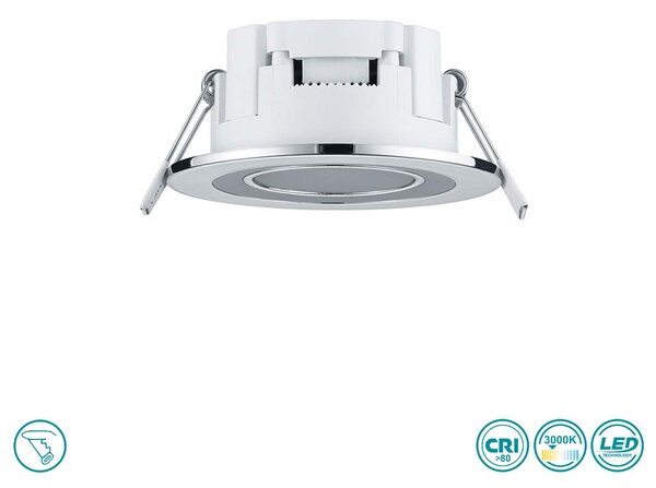 Φωτιστικό Σποτ Χωνευτό Trio Lighting Core 652510106 Χρώμιο