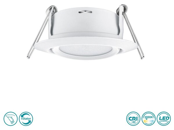 Φωτιστικό Σποτ Χωνευτό Κινητό Trio Lighting Rila 650310131 Λευκό Ματ