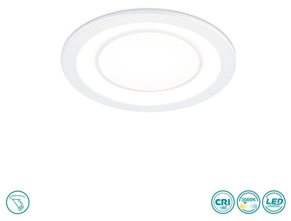 Φωτιστικό Σποτ Χωνευτό Trio Lighting Core 652610131 Λευκό Ματ