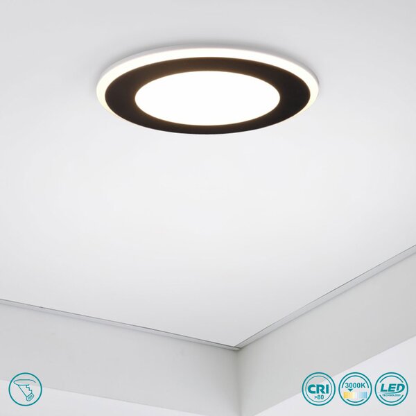 Φωτιστικό Σποτ Χωνευτό Trio Lighting Aura 652410132 Μαύρο Ματ