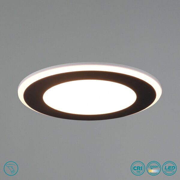 Φωτιστικό Σποτ Χωνευτό Trio Lighting Aura 652410132 Μαύρο Ματ