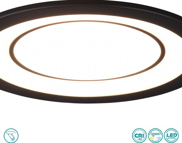 Φωτιστικό Σποτ Χωνευτό Trio Lighting Core 652610132 Μαύρο Ματ