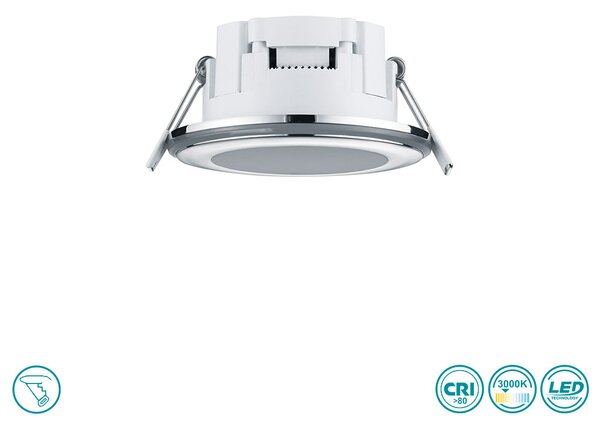 Φωτιστικό Σποτ Χωνευτό Trio Lighting Aura 652310106 Χρώμιο