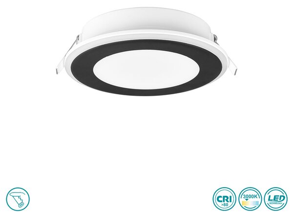 Φωτιστικό Σποτ Χωνευτό Trio Lighting Aura 652410132 Μαύρο Ματ