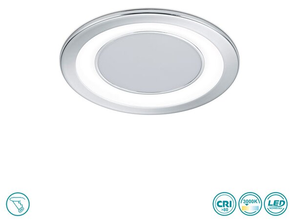 Φωτιστικό Σποτ Χωνευτό Trio Lighting Core 652610106 Χρώμιο