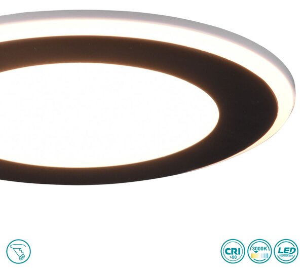 Φωτιστικό Σποτ Χωνευτό Trio Lighting Aura 652410132 Μαύρο Ματ